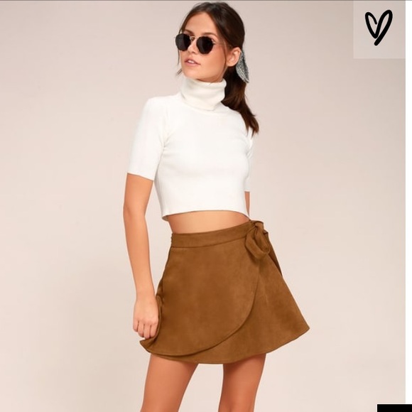 Lulus Dresses & Skirts - 🍁 Lulu’s Wrap To It Suede Skirt